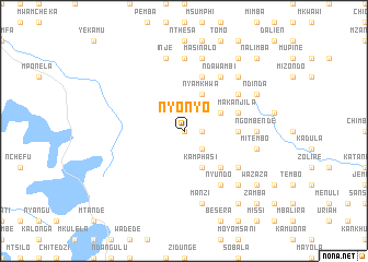 map of Nyonyo