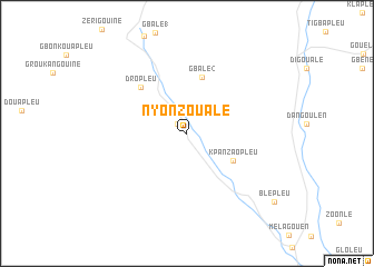 map of Nyonzoualé