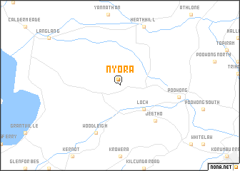 map of Nyora