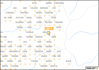 map of Nyor