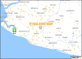 map of Nyoulehn Town