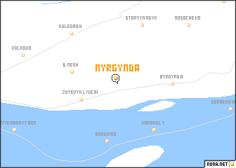 map of Nyrgynda