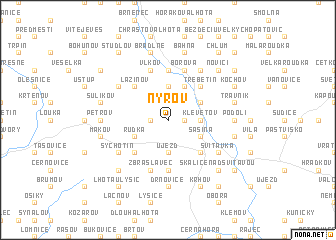 map of Nýrov