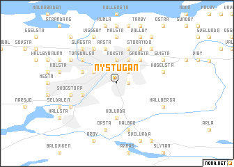 map of Nystugan