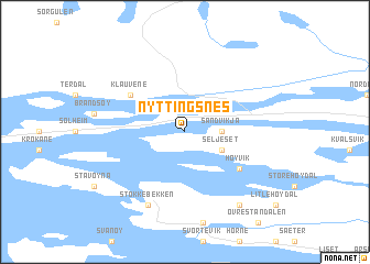 map of Nyttingsnes