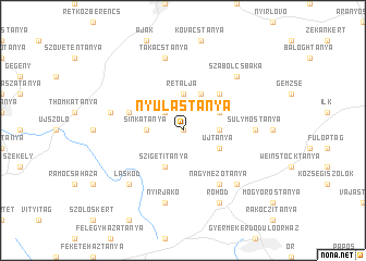 map of Nyulastanya