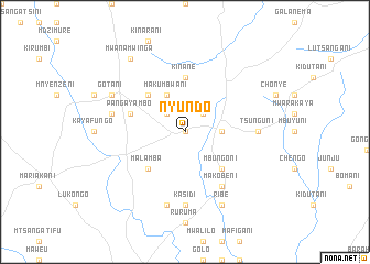 map of Nyundo