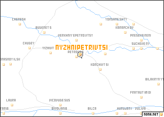 map of Nyzhni Petrivtsi