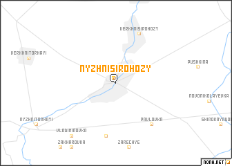 map of Nyzhni Sirohozy