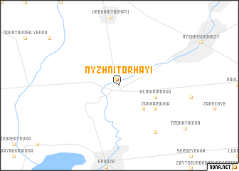 map of Nyzhni Torhayi