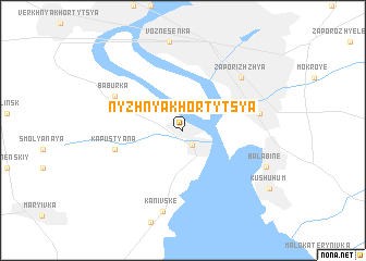 map of Nyzhnya Khortytsya