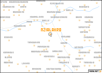 map of Nzi-Alakro