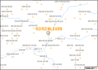 map of Nzi-Nzi-Blékro