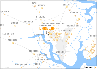 map of Oak Bluff