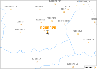 map of Oakboro