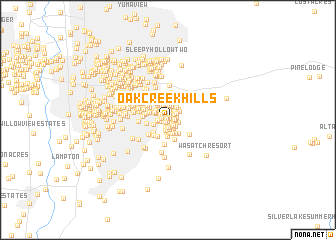 map of Oak Creek Hills