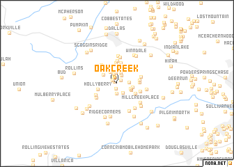 map of Oak Creek