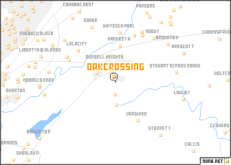 map of Oak Crossing