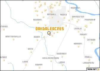 map of Oakdale Acres