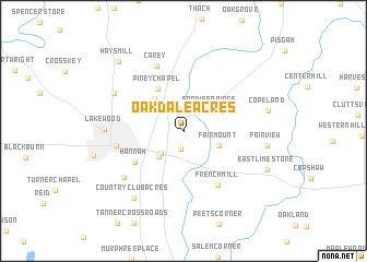 map of Oakdale Acres