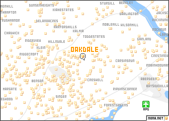 map of Oak Dale