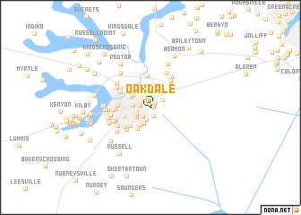 map of Oakdale