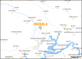 map of Oakdale