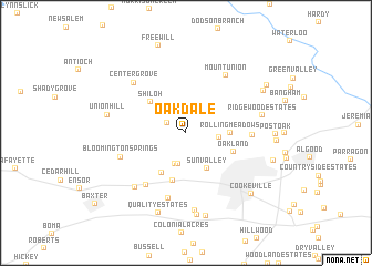 map of Oakdale