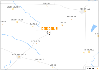 map of Oakdale