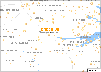 map of Oak Drive