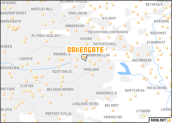 map of Oakengate