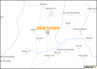 map of Oakey Grove