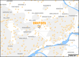 map of Oakford