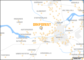 map of Oak Forest