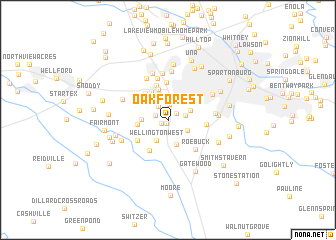 map of Oak Forest