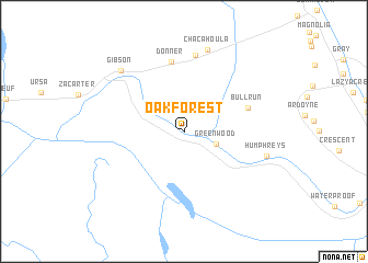 map of Oak Forest