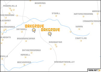 map of Oak Grove