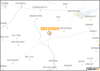 map of Oak Grove