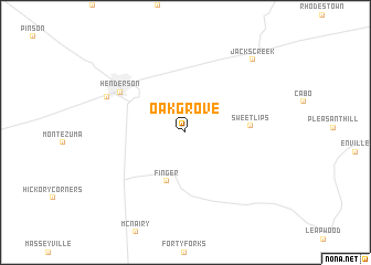 map of Oak Grove