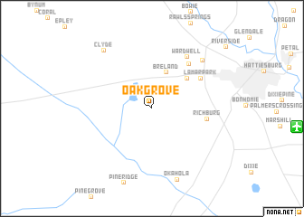 map of Oak Grove