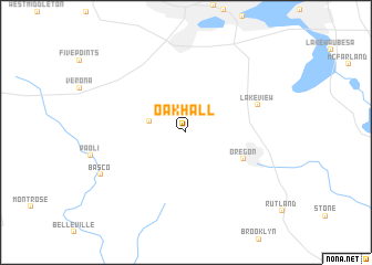 map of Oak Hall