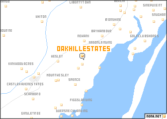 map of Oak Hill Estates