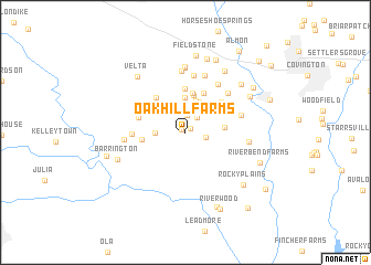 map of Oak Hill Farms