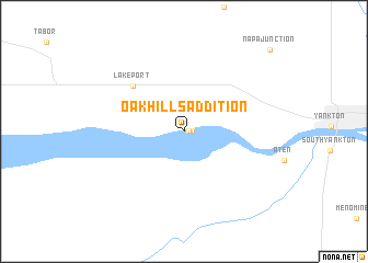 map of Oak Hills Addition