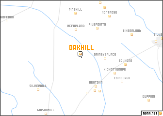 map of Oak Hill