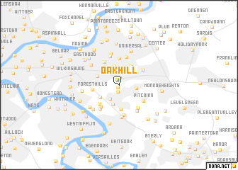 map of Oak Hill