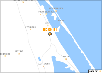 map of Oak Hill