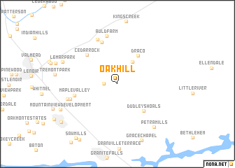 map of Oak Hill