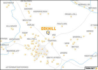 map of Oak Hill