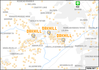 map of Oak Hill